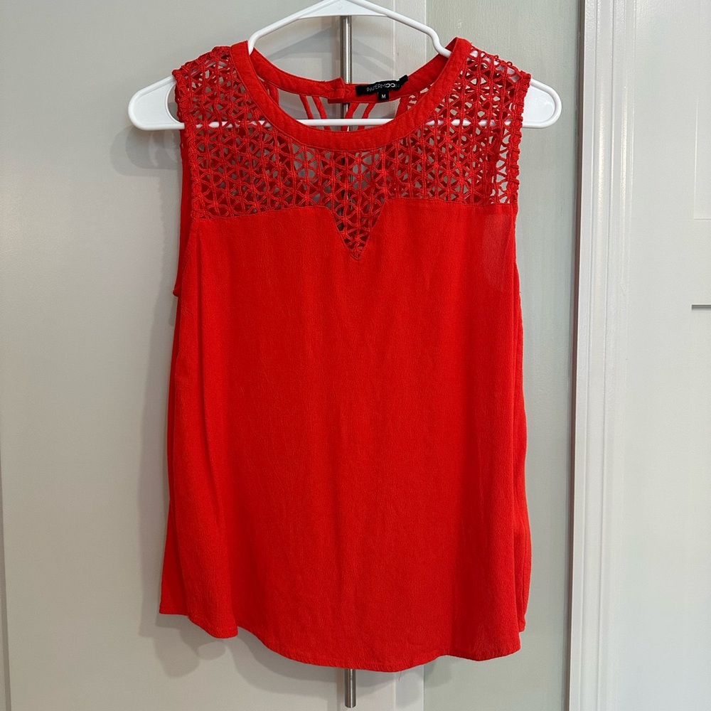 Papermoon Red Sleeveless Blouse